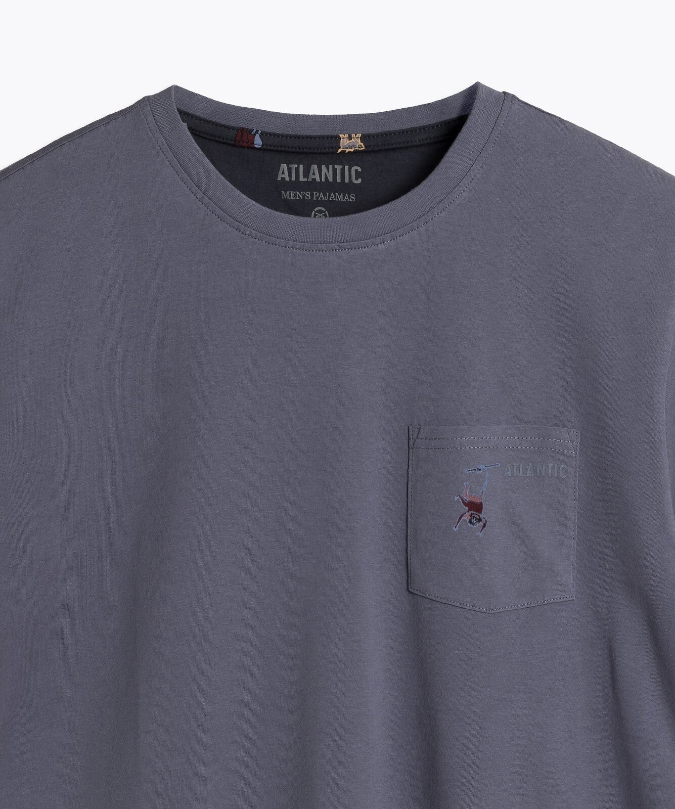 Pigiama uomo in puro cotone -  NMP-369 - grigio - scimmie.