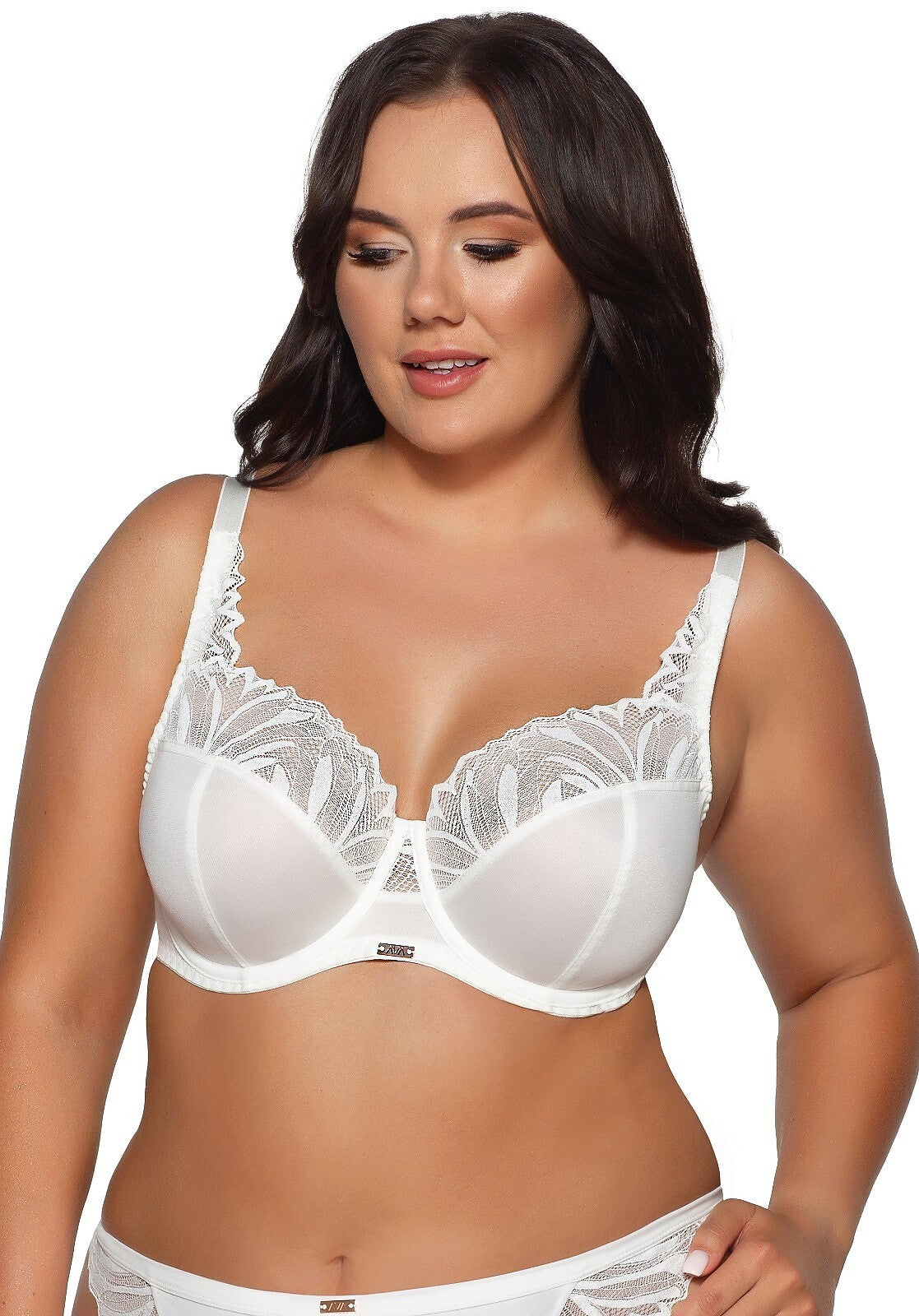 Reggiseno soft con ferretto in microfibra e pizzo - Yasmin - 2106 - Ecru.