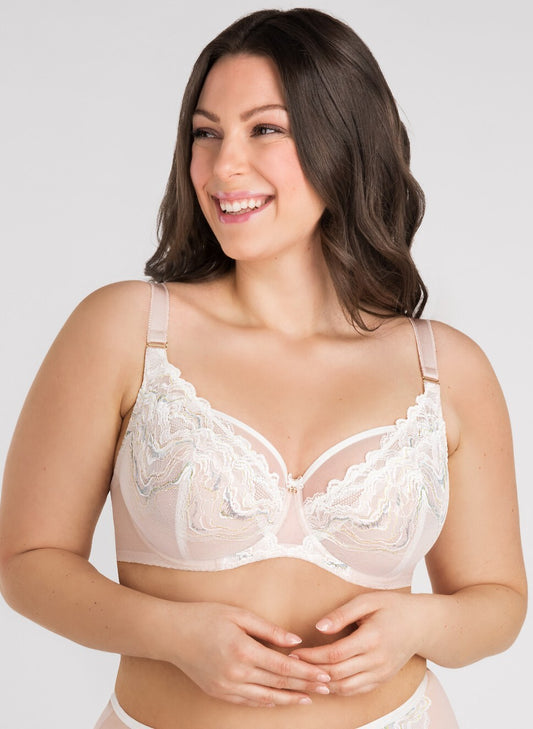 Reggiseno con ferretto in pizzo - MARBLE DREAM - coppe differenziate dalla D alla K.