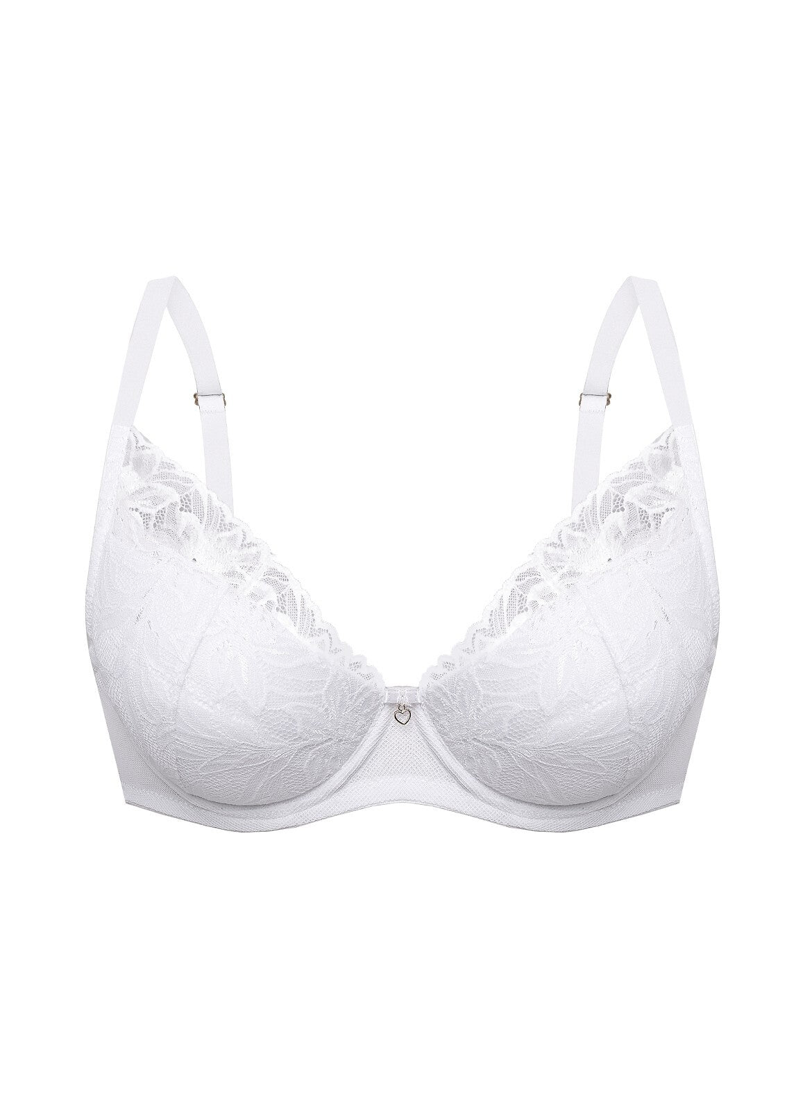 Reggiseno push-up in pizzo - LAURA - Bianco.