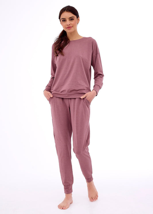 Homewear da donna in modal e cotone - Gabi - Rosa.