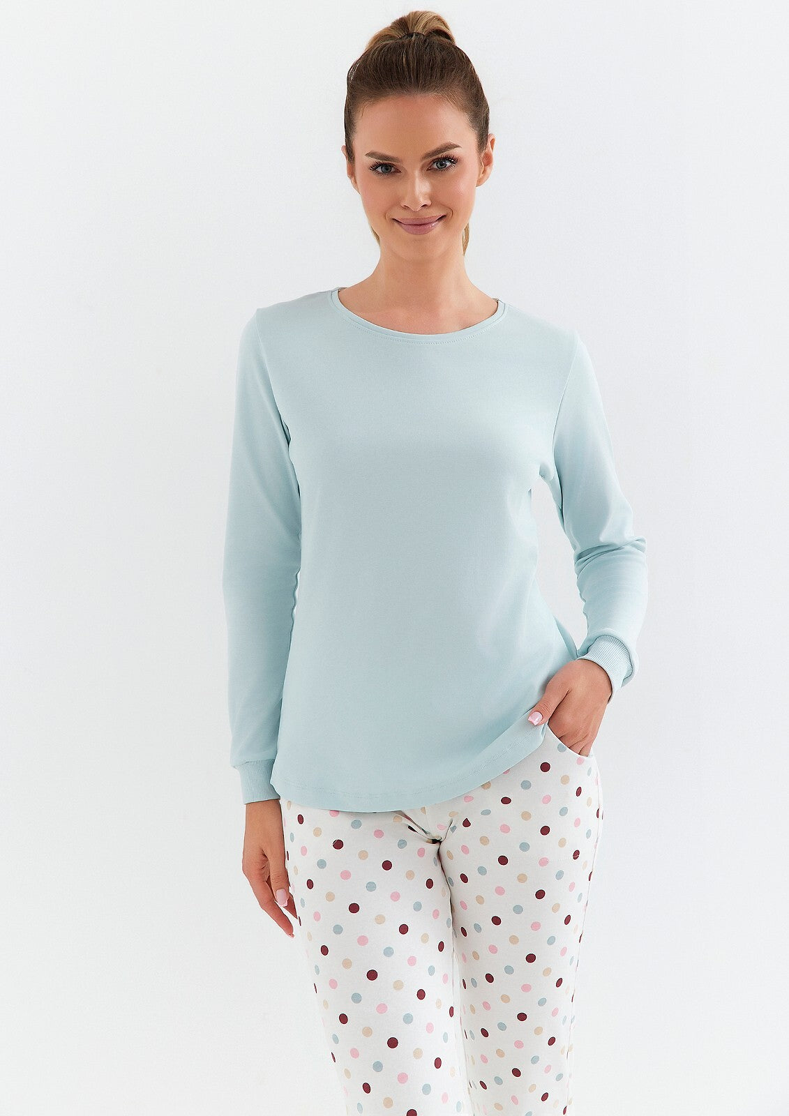 Pigiama donna in cotone Interlock - PAULA - 433.