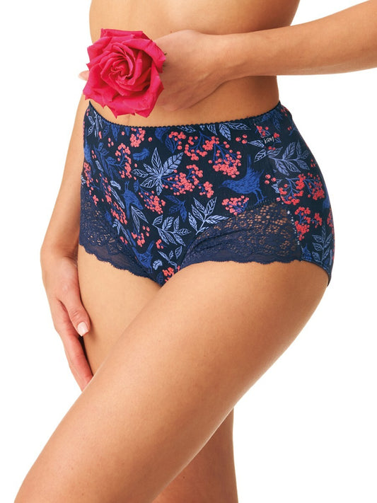 Slip donna in cotone elasticizzo a vita alta - confezione da 2 pezzi - LPF 600.