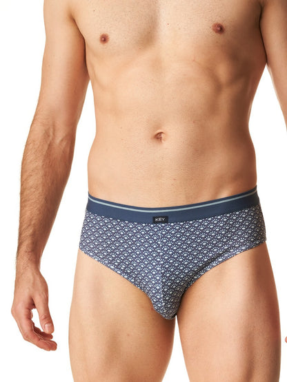 Slip da uomo in cotone con fascia elastica e logo del marchio