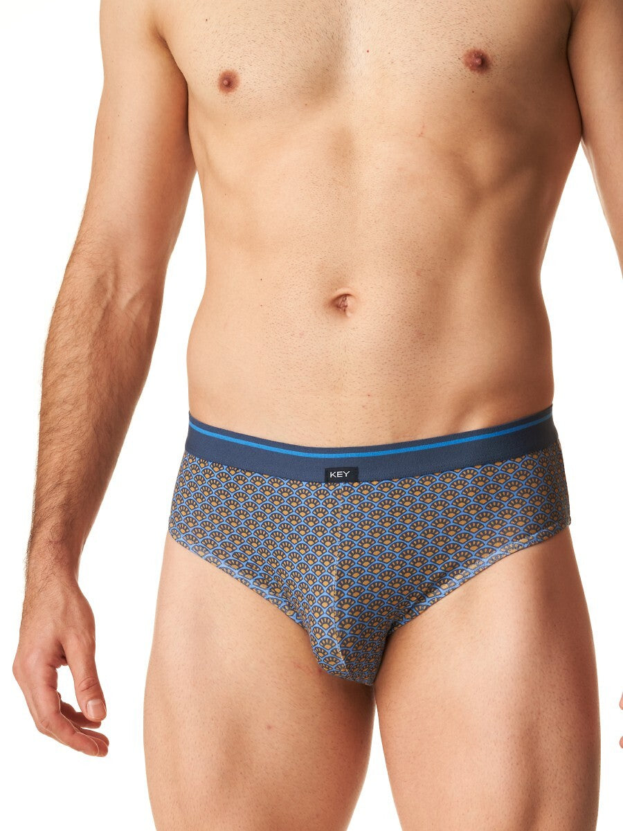 Slip da uomo in cotone con fascia elastica e logo del marchio