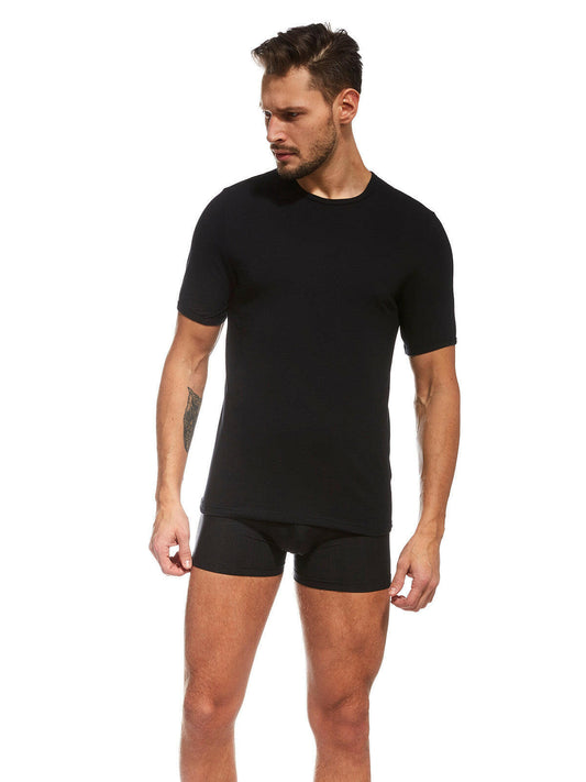 Men's short-sleeved crew-neck stretch cotton t-shirt - 532N