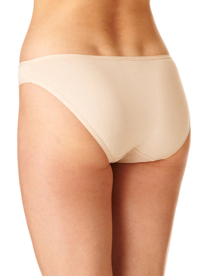 Slip mini basic da donna in cotone elasticizzato - pack da 2 pezzi - LPR 010 - Beige