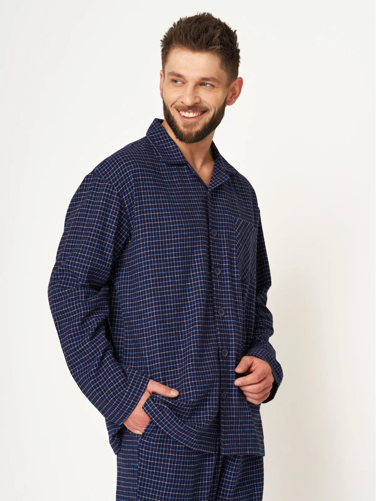 Pijama de franela de algodón para hombre - GORDON