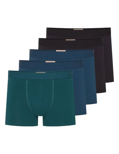 Boxer da uomo in cotone di alta qualità - pack da 5 pezzi - Solid