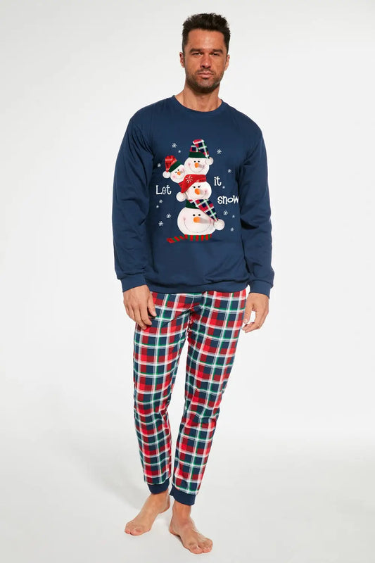 Pigiama uomo collezione NATALE - 115/236 Snowman - taglie dalla S alla 2XL - PUPAZZO di NEVE.