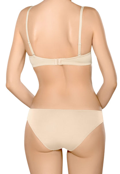 Reggiseno a fascia con imbottitura push up estraibile - Eva - Beige.