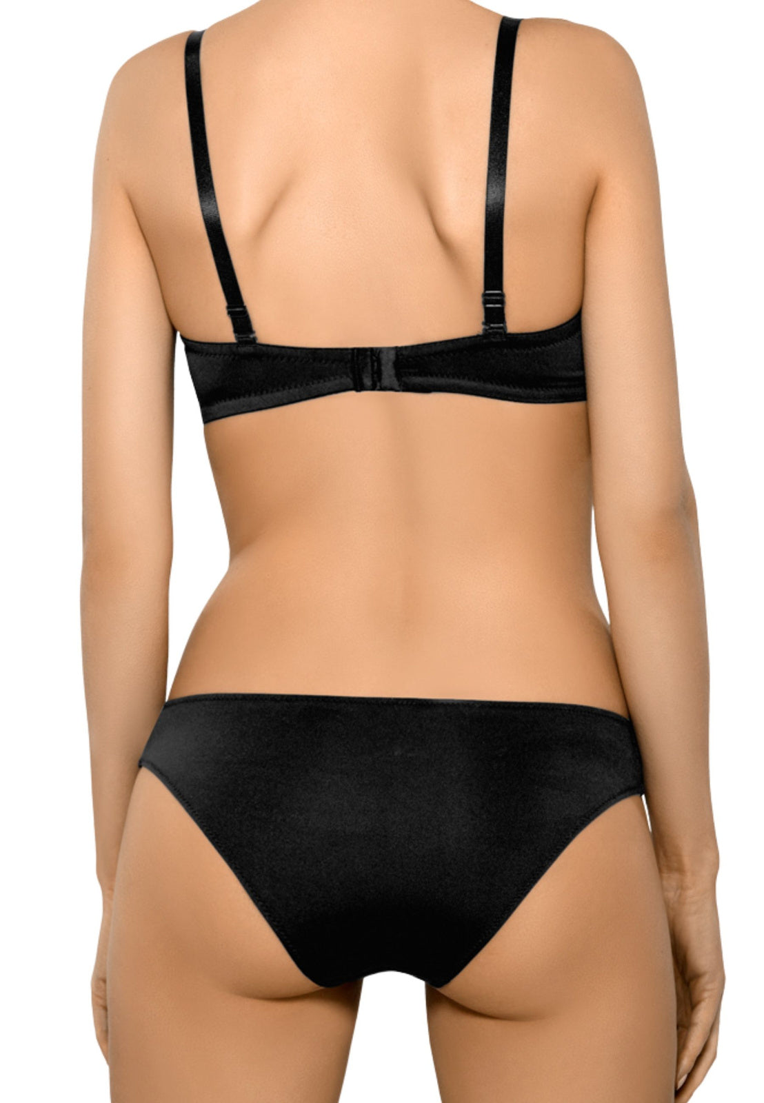 Reggiseno a fascia con imbottitura push up estraibile - Eva - Nero.