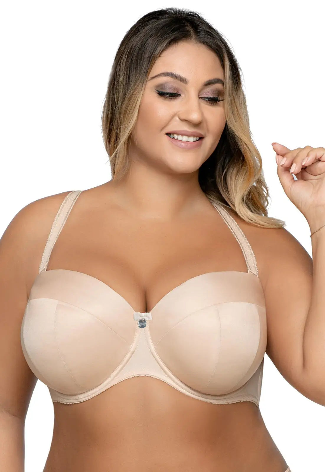 Reggiseno a fascia - Ava 1787 Big - Beige - con ferretto - push up.