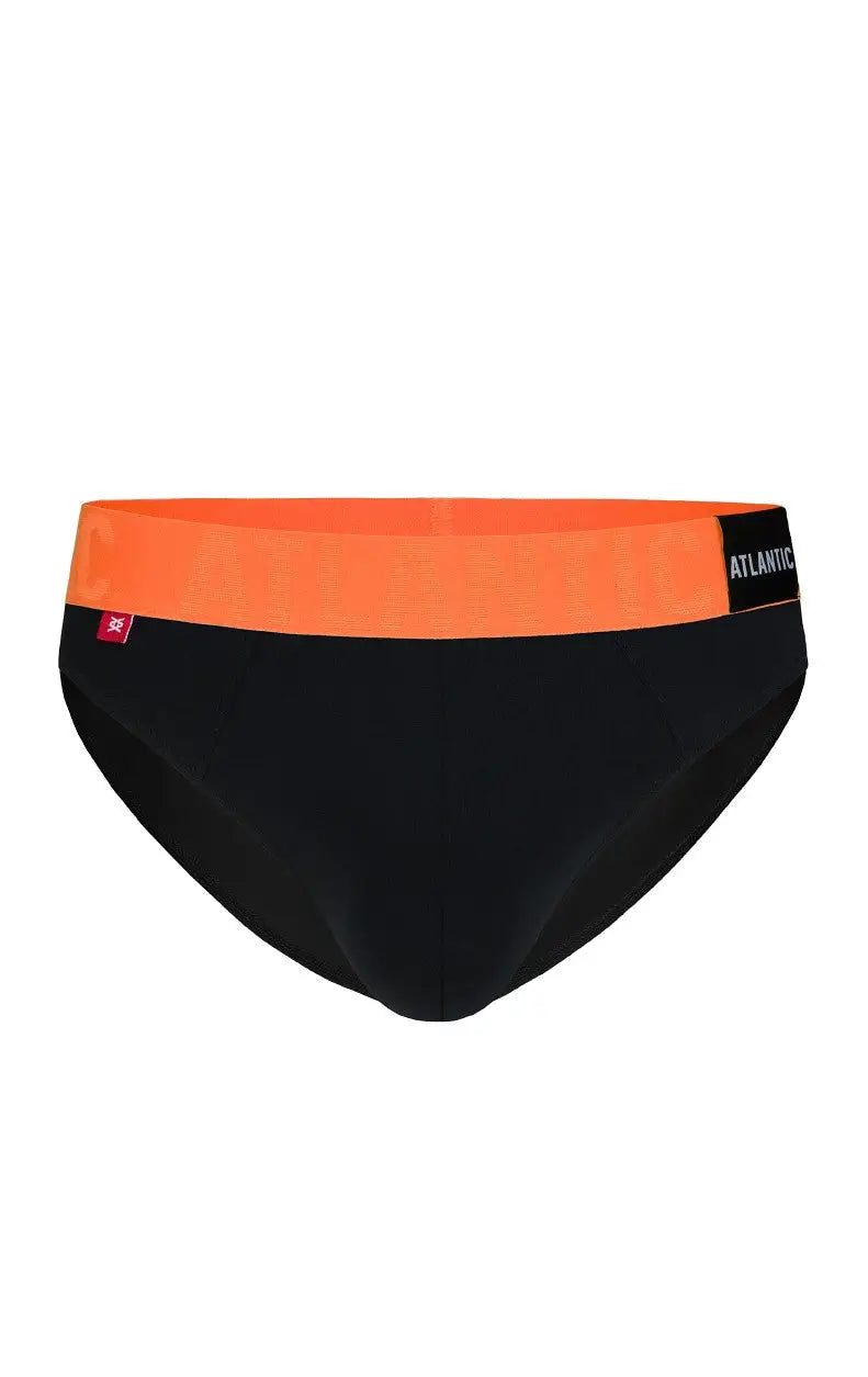 Slip uomo in Modal -  MP-1566/23 - taglie dalla S alla 2XL -  - Nero-Arancio.