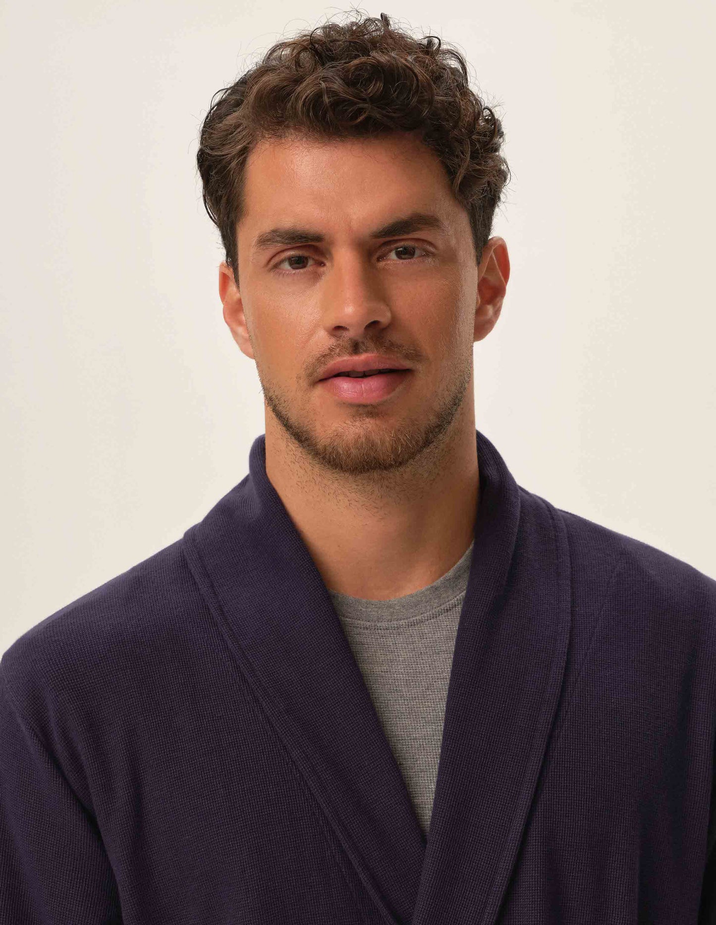 Men's Pure Cotton Dressing Gown - 41936 Home