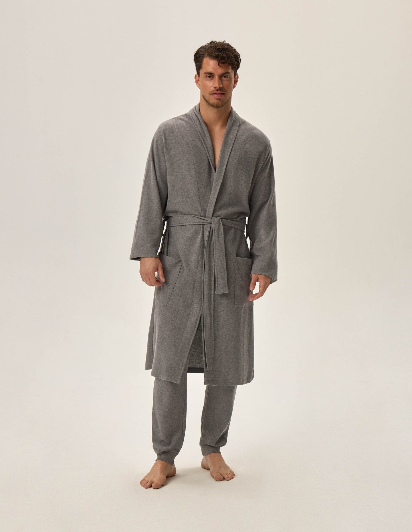 Men's Pure Cotton Dressing Gown - 41936 Home