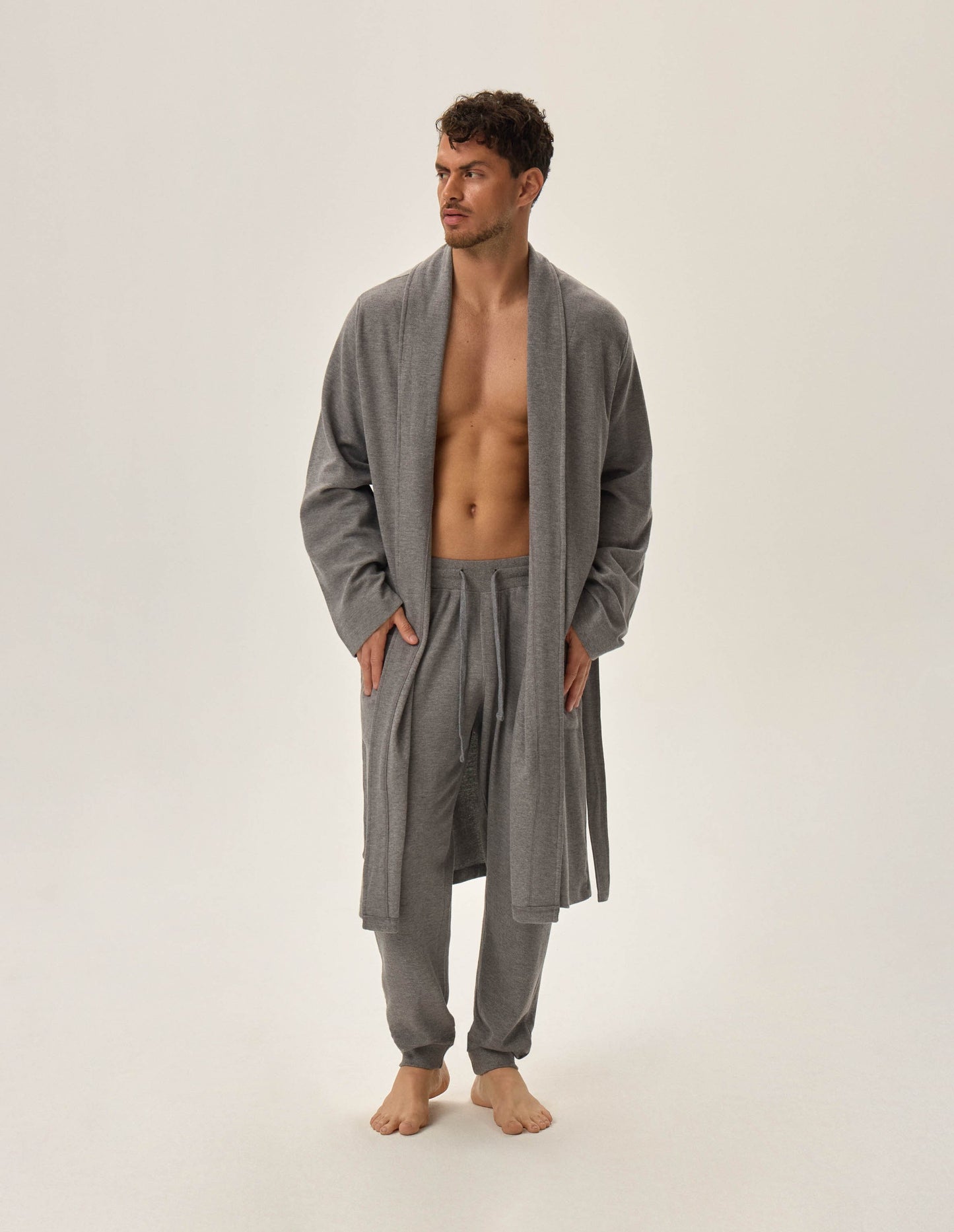 Men's Pure Cotton Dressing Gown - 41936 Home